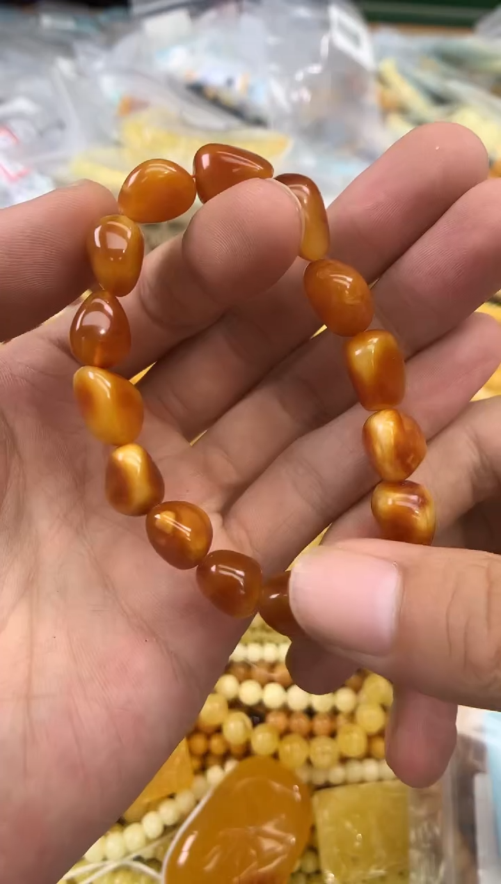 裸石蜜蜡未镶嵌手串