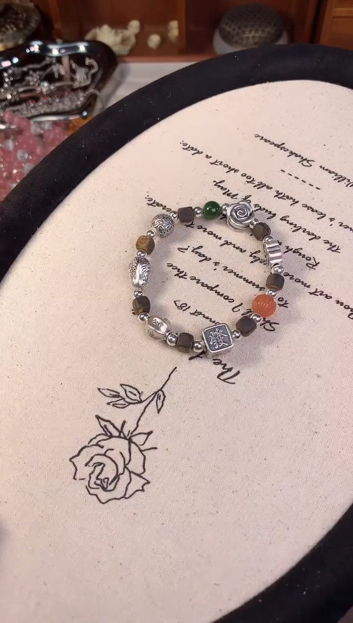 【闪购商品】沉香手串沉香老银手串