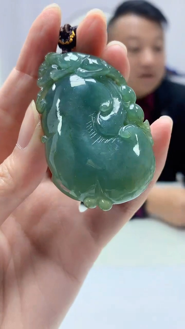 【闪购商品】定制翡翠未镶嵌4969zm-毛货挂件如意142