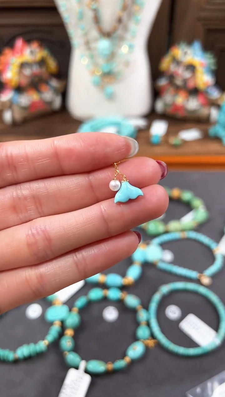 【闪购商品】绿松石提溜18K金镶嵌绿松石提溜