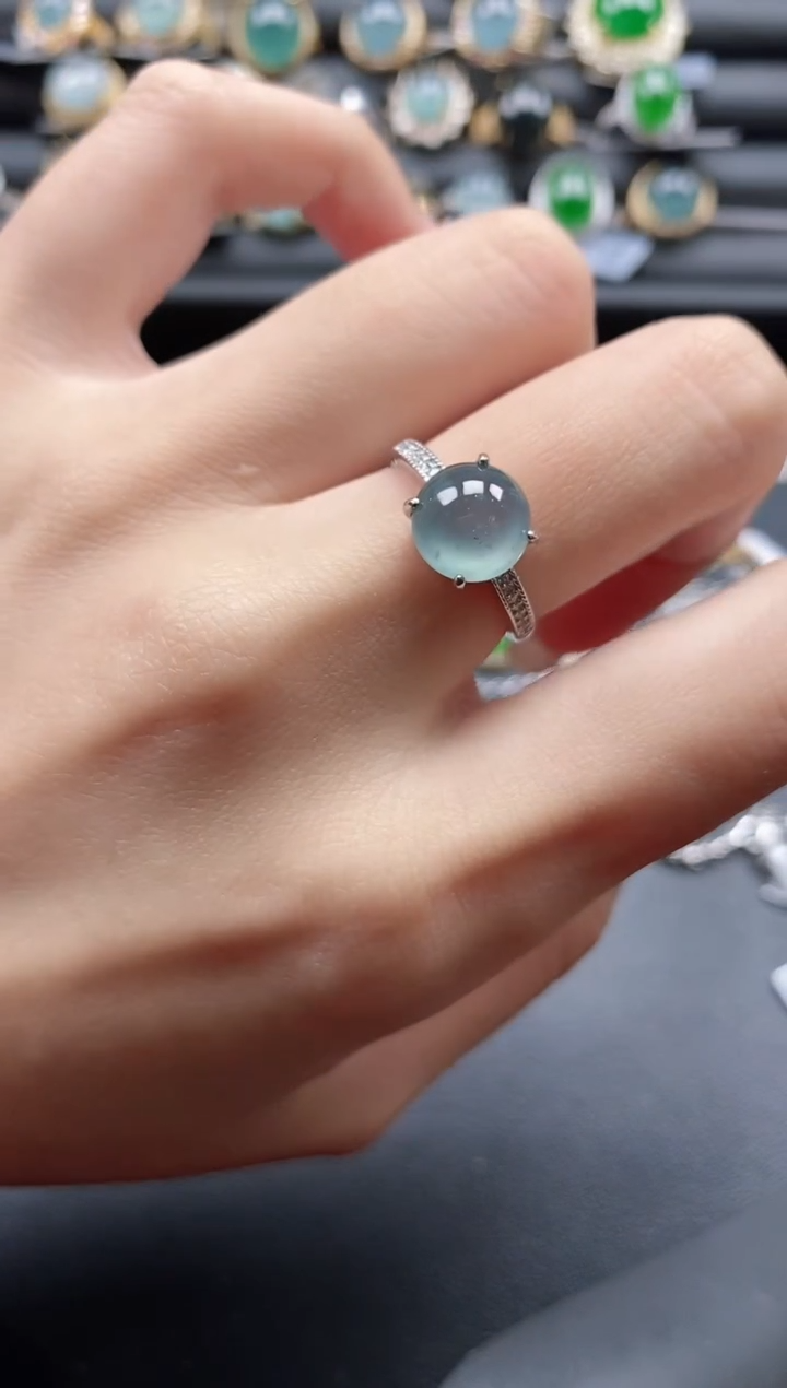 【闪购商品】翡翠戒指银S925镶嵌1111