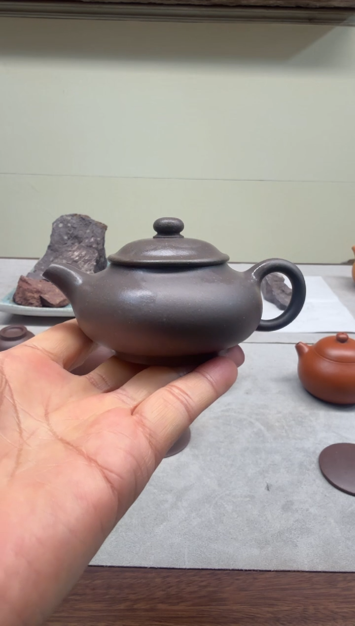 茶壶紫砂120CC五号井无添加天青泥半手小矮潘