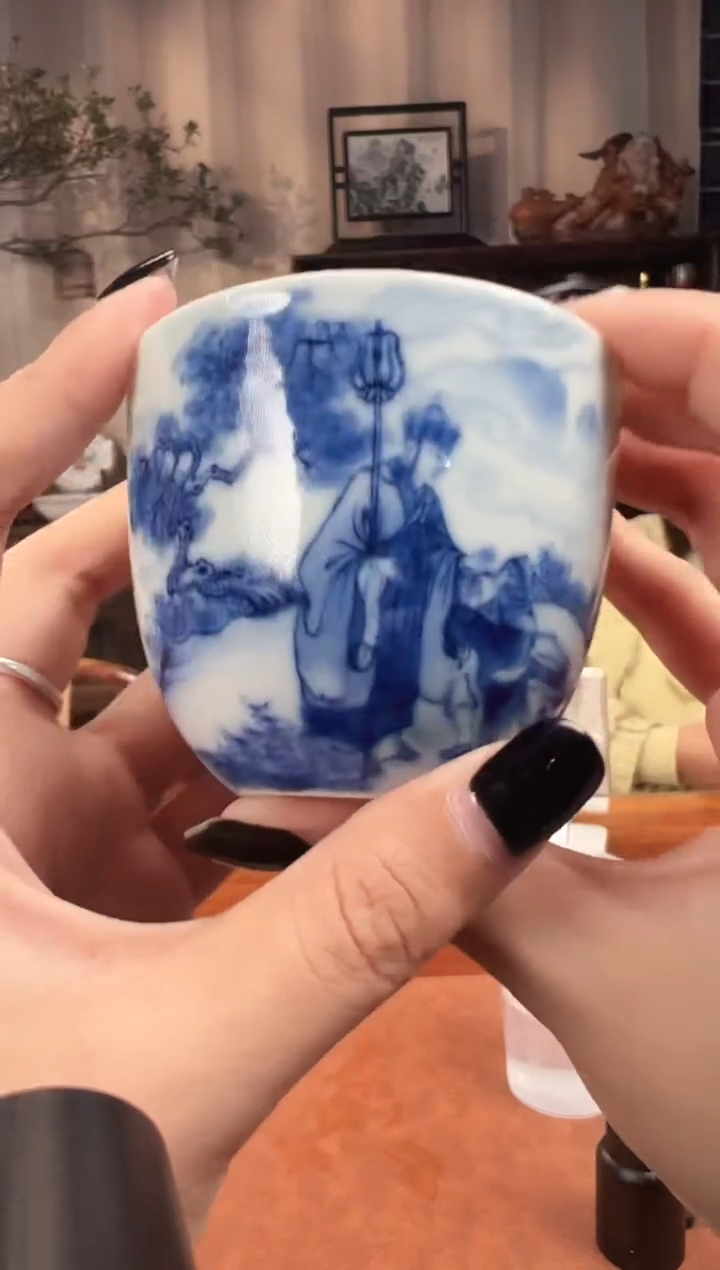 【闪购商品】杯景德镇青花悟空收心杯       