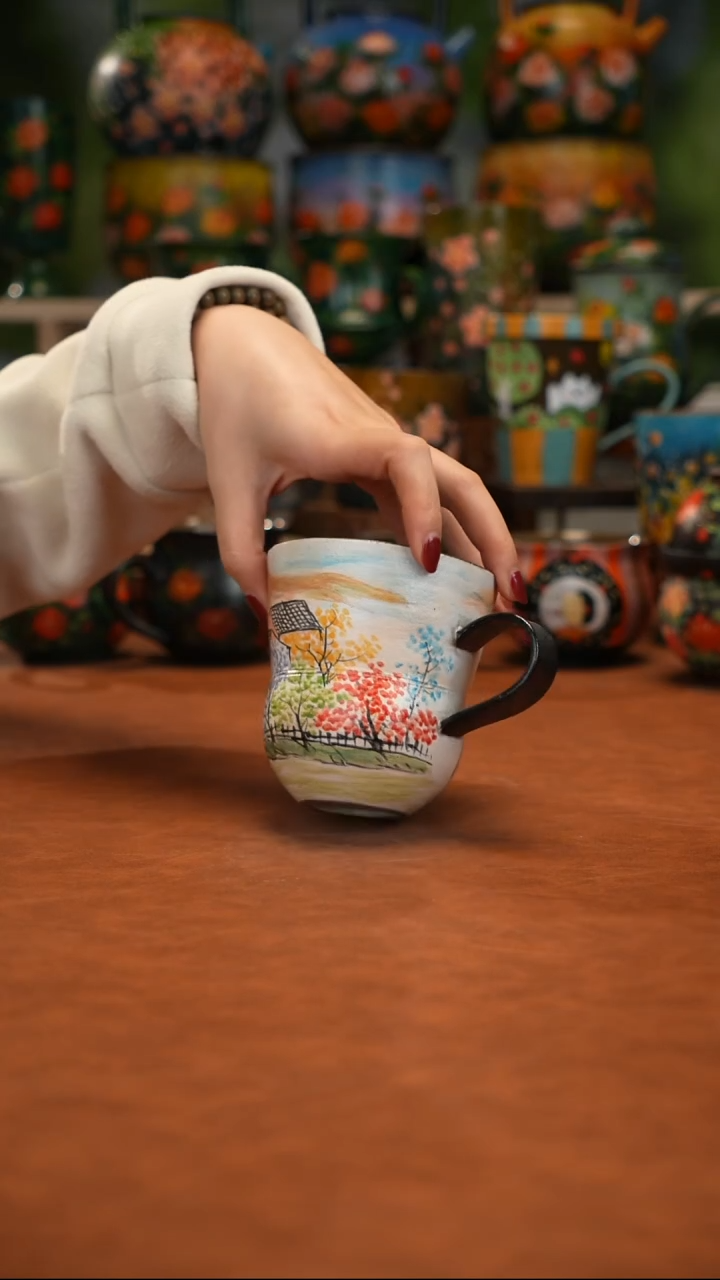 陶瓷油画手绘釉下彩