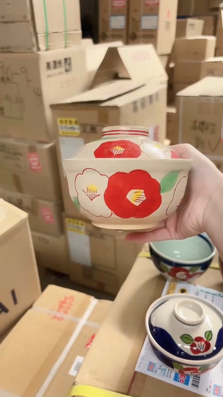 陶瓷濑户烧盖碗一个