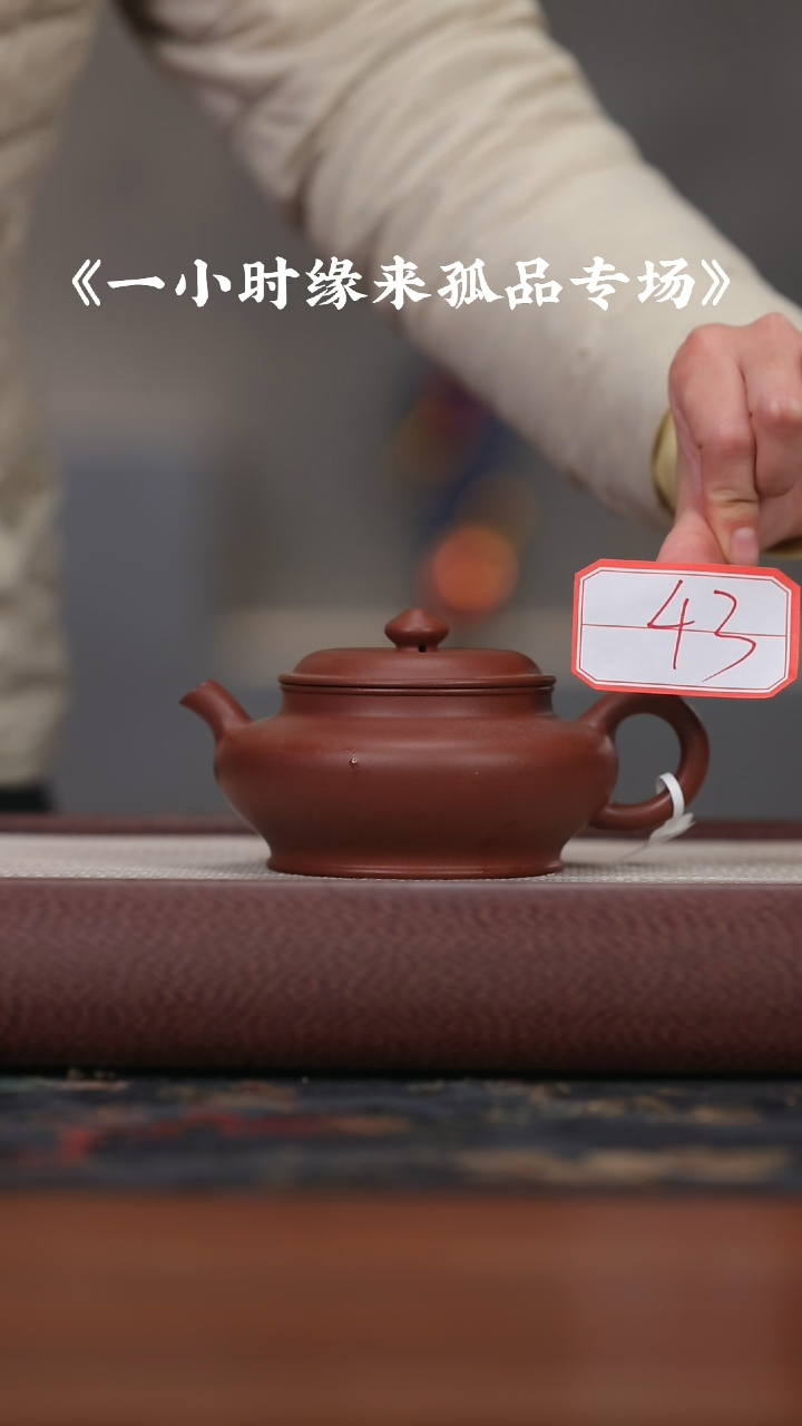 【闪购商品】紫砂茶壶紫泥虚扁{43}