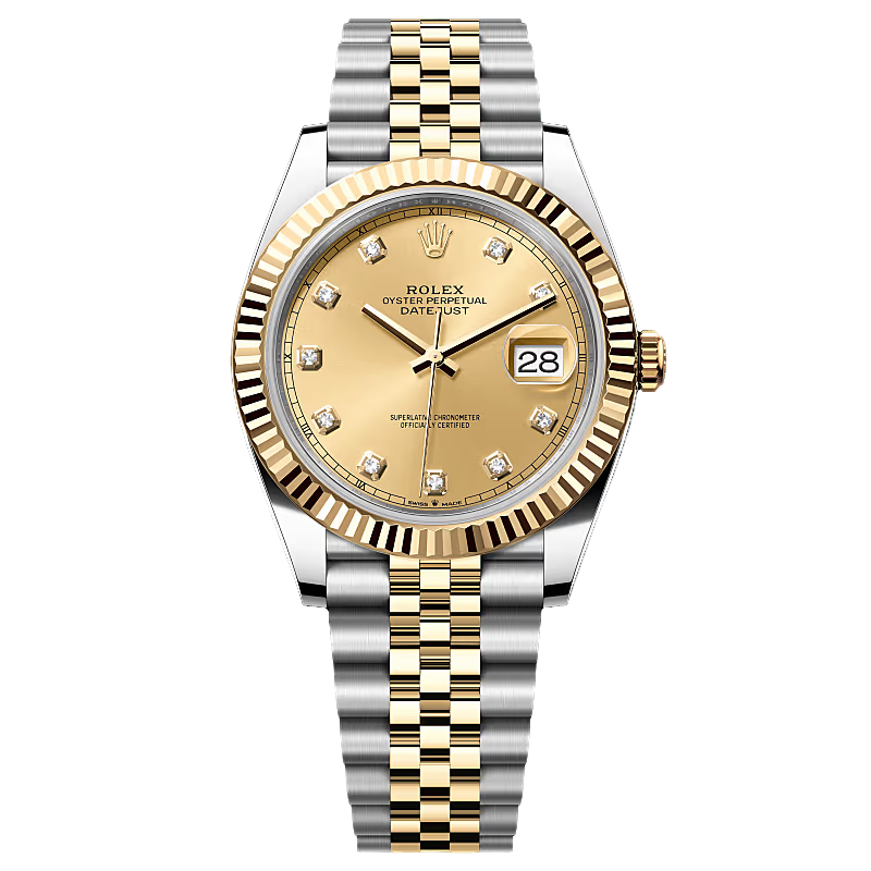 未使用 Rolex/劳力士 日志/m126333-0012/25全套/41mm/黄钻/男表