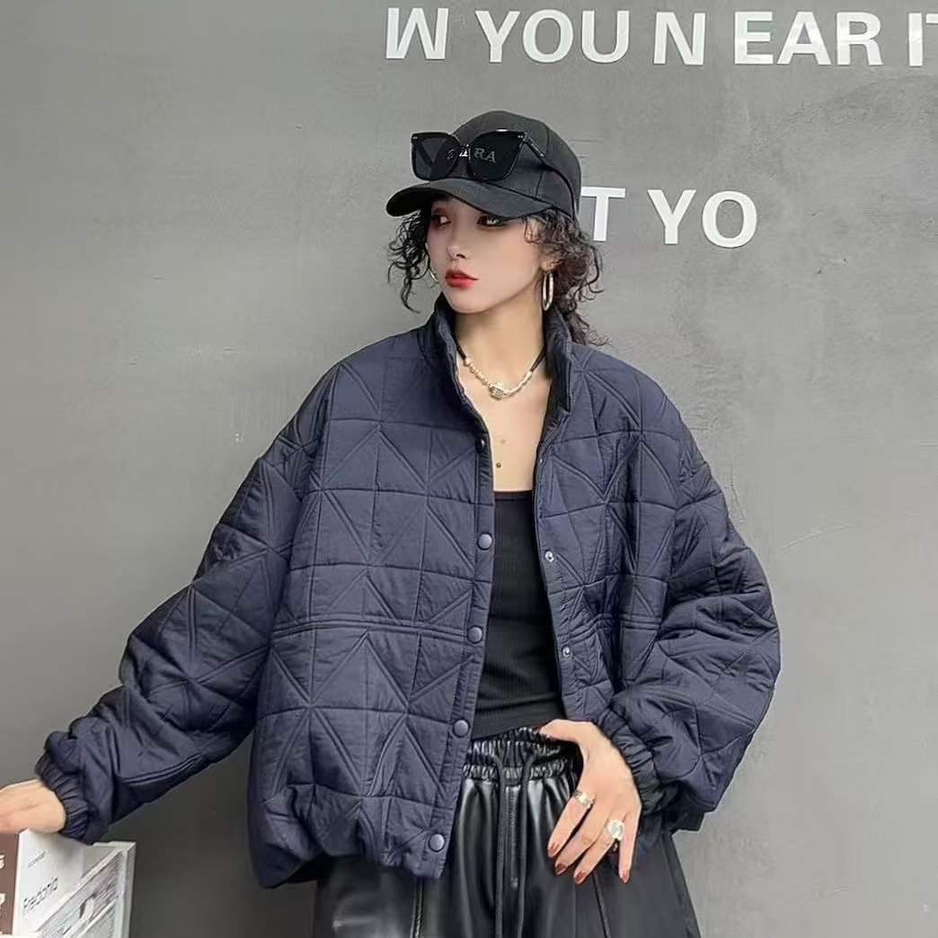 16622新款冬季潮流百搭时尚简约百搭宽松棉服