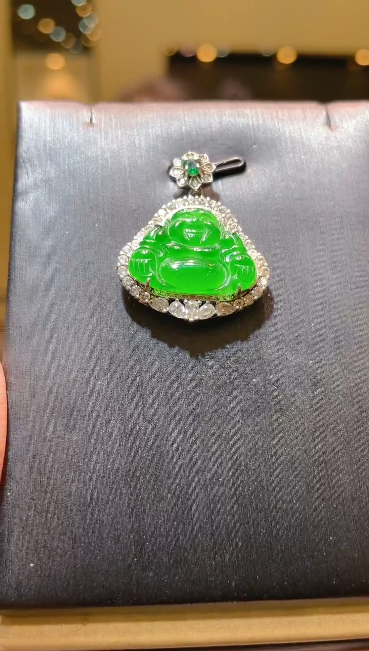 【闪购商品】翡翠吊坠(不含链)银S925镶嵌A90