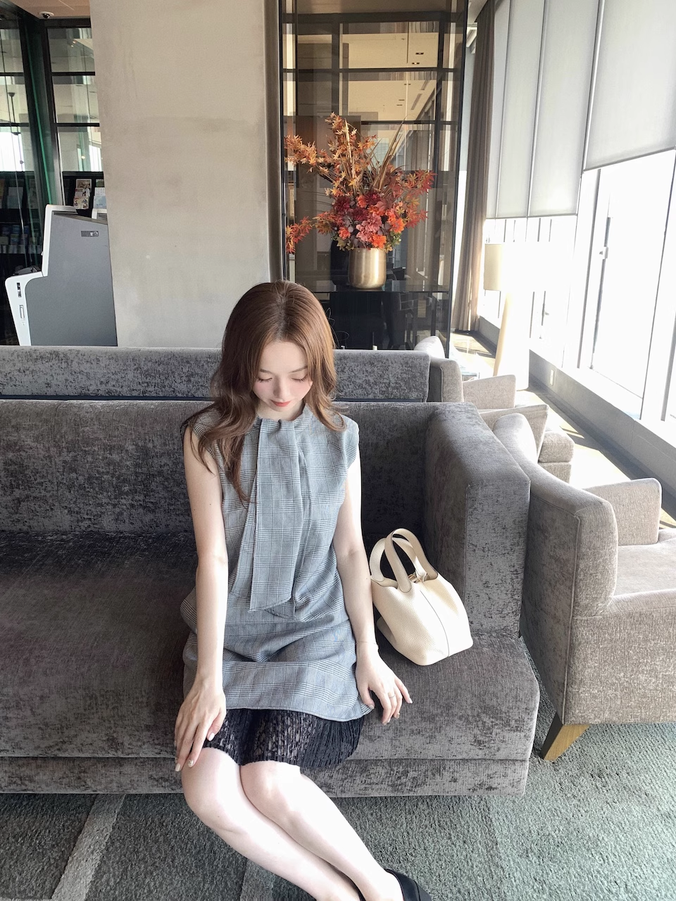 【FaFa】日系 H 给你高贵感小香风蕾丝拼接背心裙742992266747