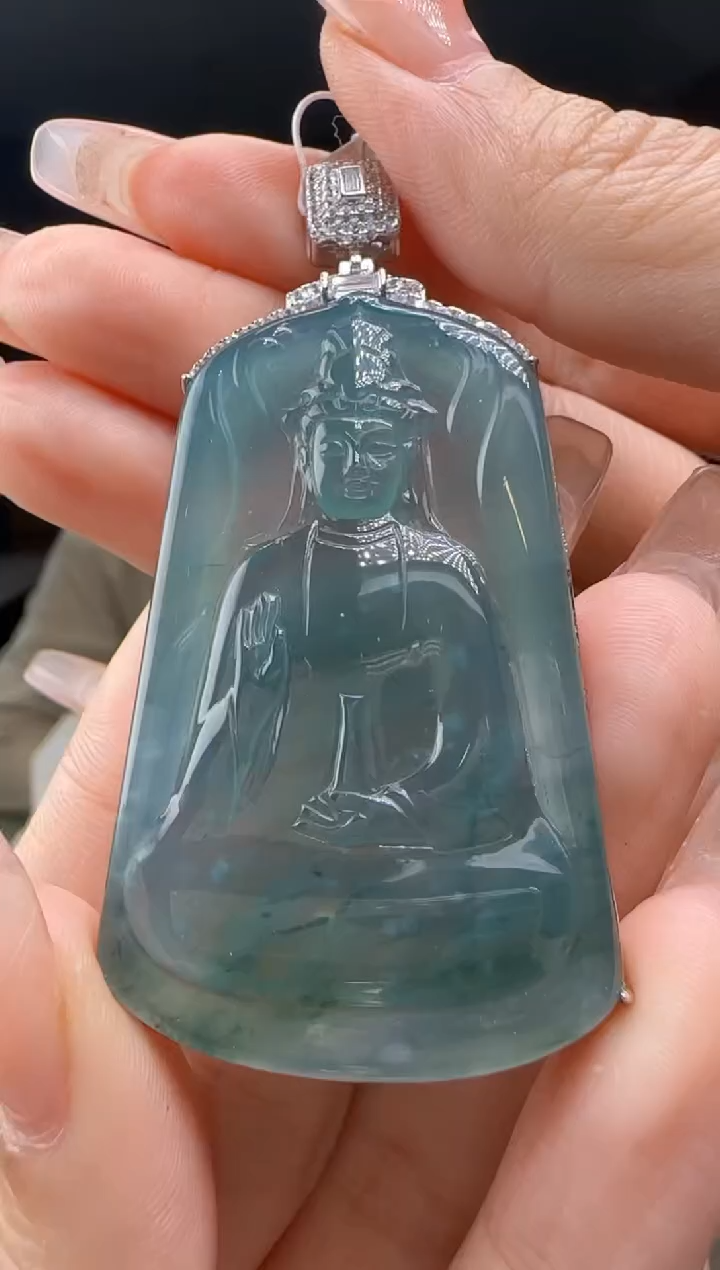 【闪购商品】翡翠吊坠(不含链)银S925镶嵌MM@@WS50204H022