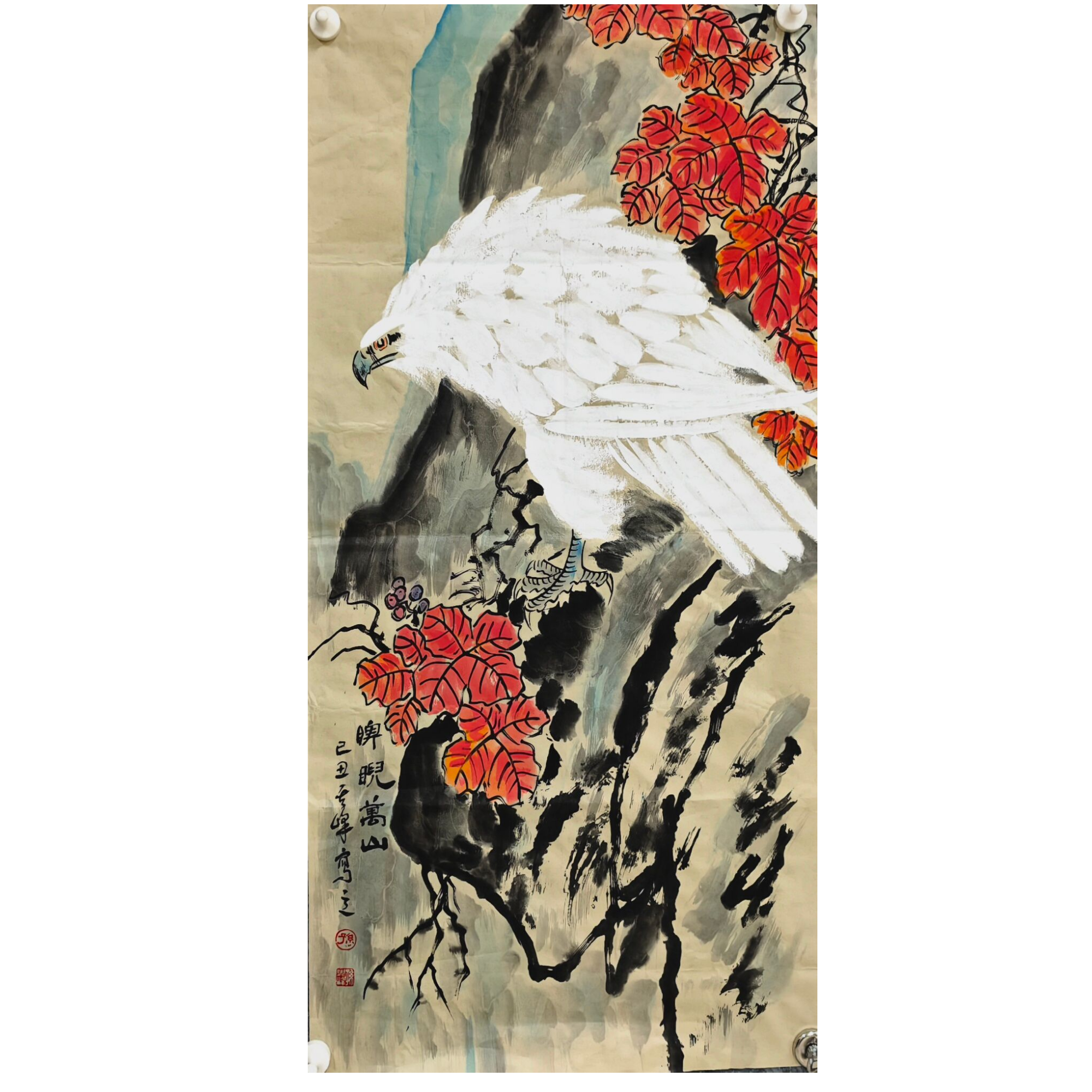 孙老款 鹰画芯 100×50