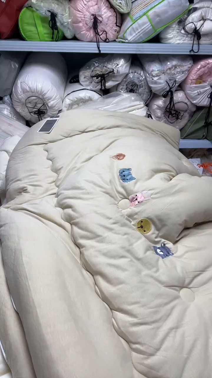 95%以上李*！针织纯棉150*200单人被 姜黄