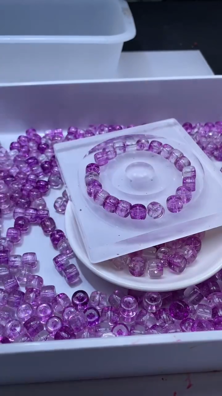 颈饰未镶嵌水晶w2946紫碧玺老型10*8mm*10颗