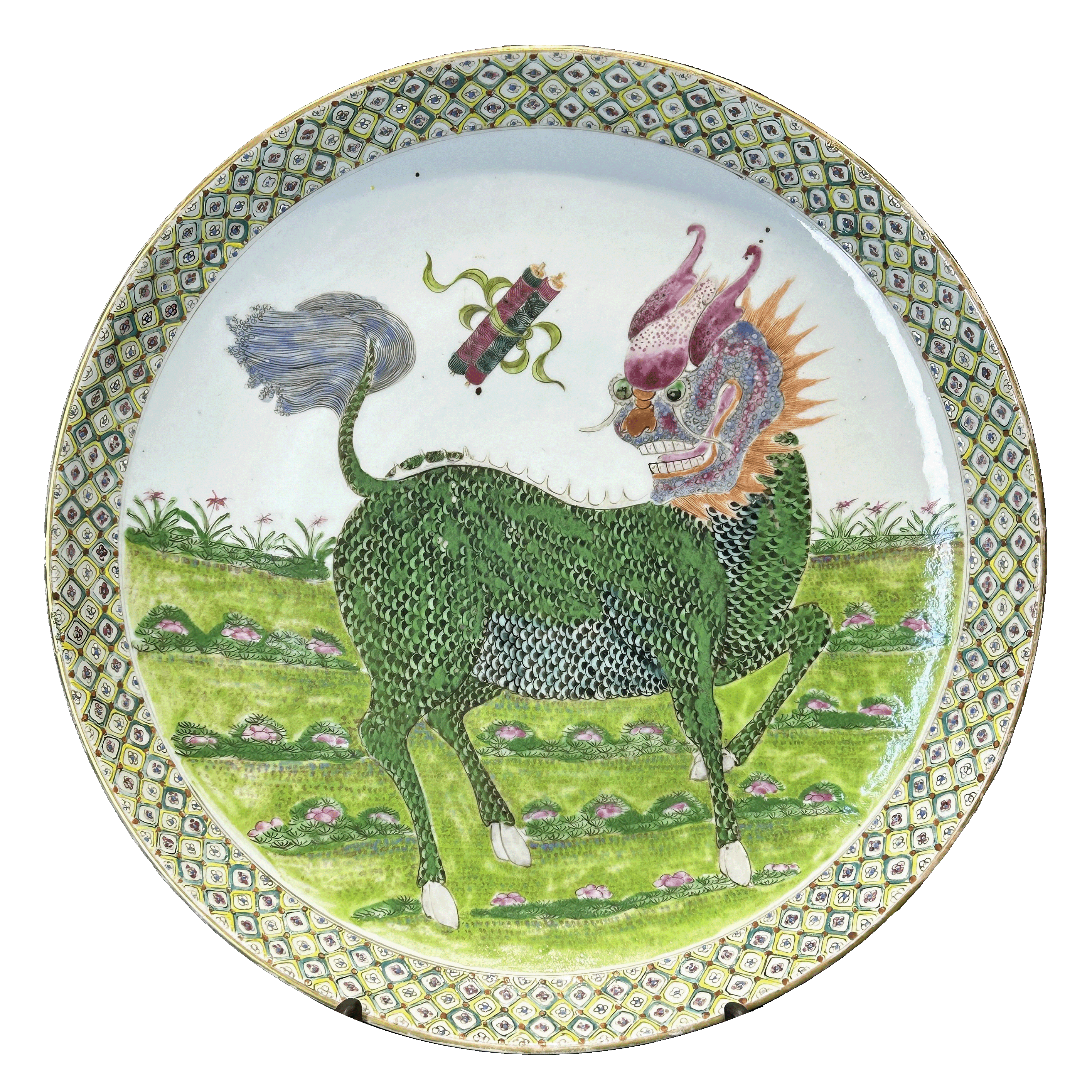 25012997x广彩瑞兽纹盘