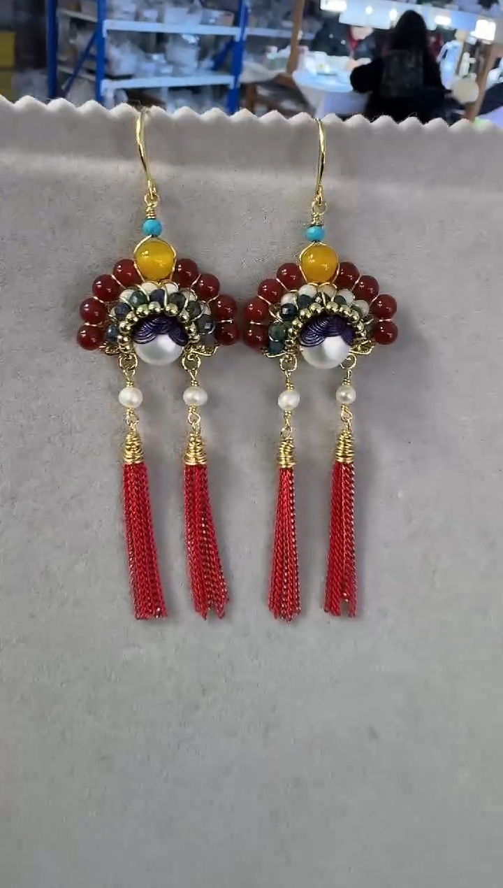 未镶嵌耳饰淡水珍珠淡水珍珠刀马旦珍珠耳钩3-8mm