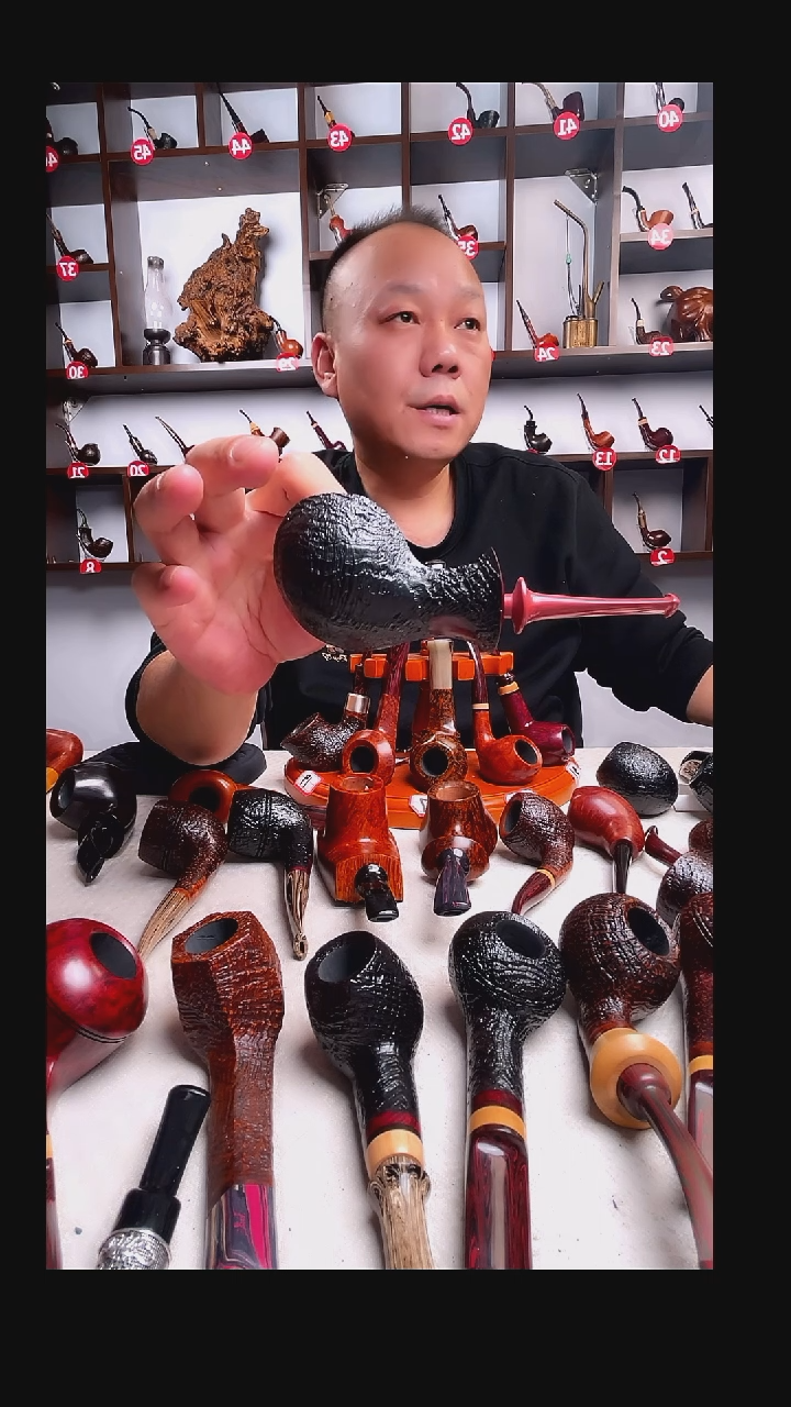 意大利石楠木手工打磨烟斗