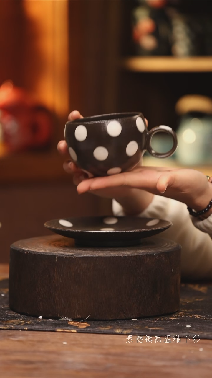 陶瓷景德镇高温釉下手绘陶瓷@L487@