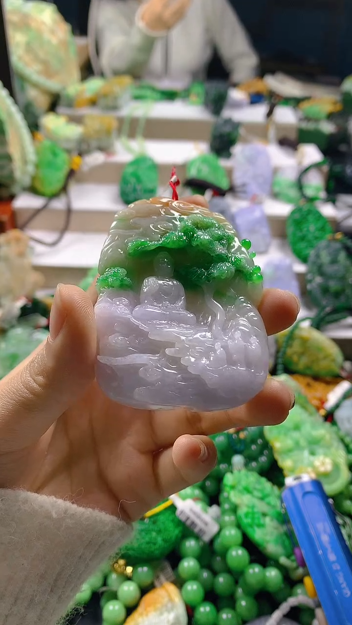 颈饰未镶嵌翡翠陈***工天然缅甸a货翡翠