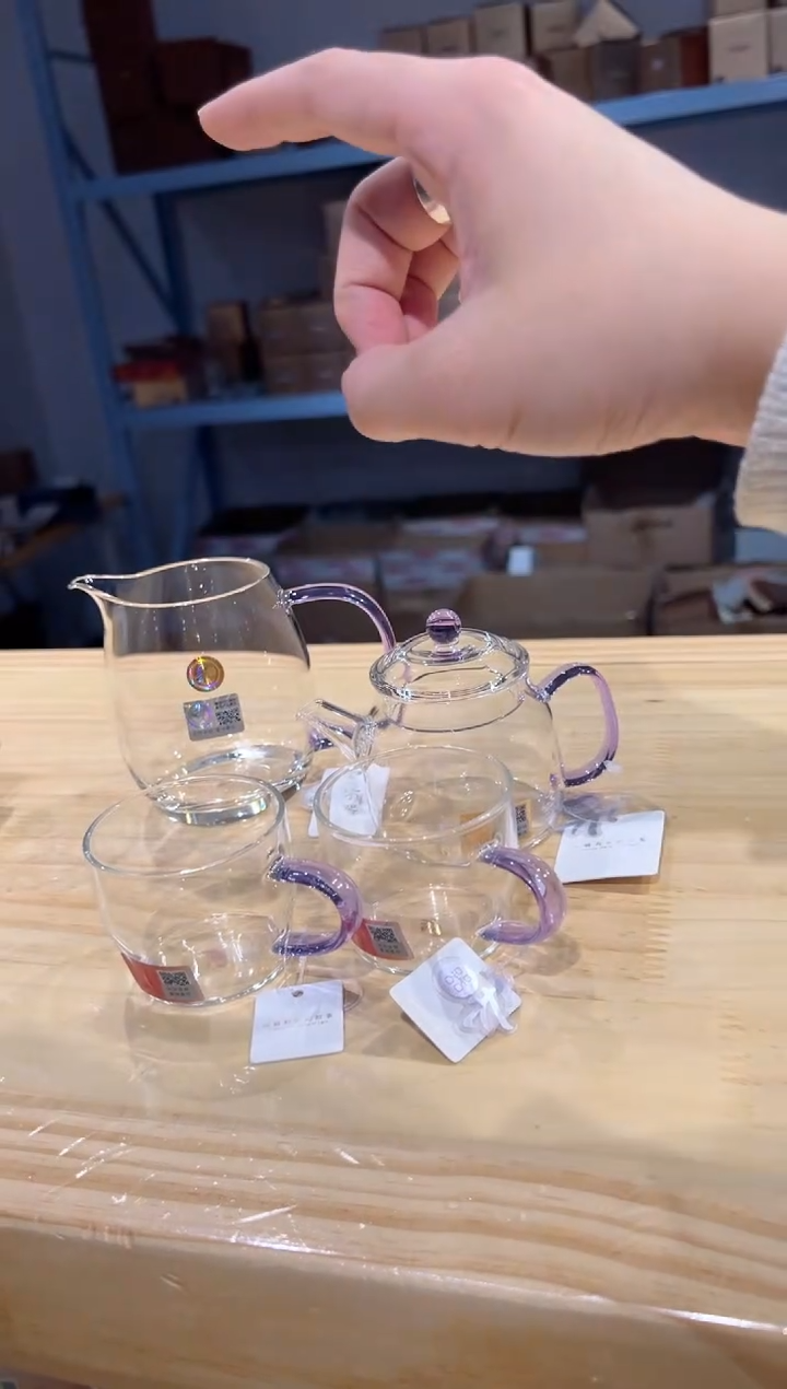 禾器-澄然茶海-浅紫色+言卿壶-浅紫色++++