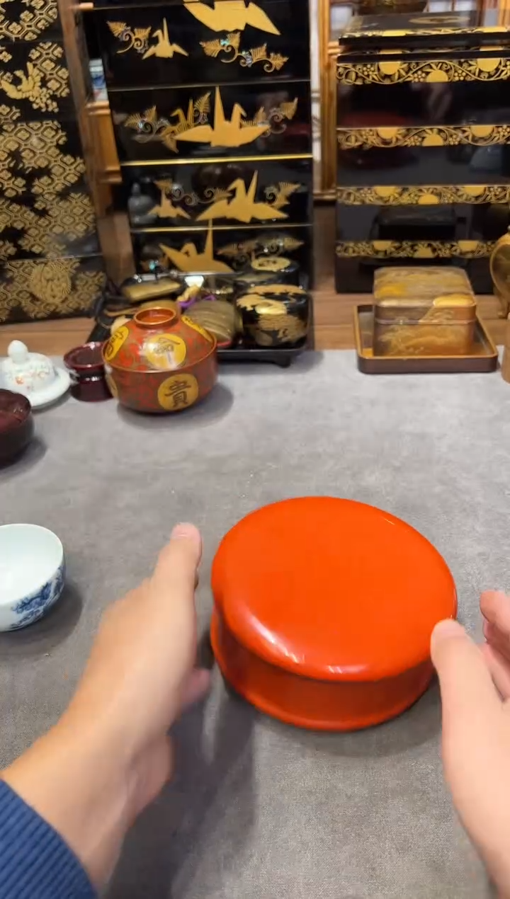 盖罐 大漆漆器大漆漆器