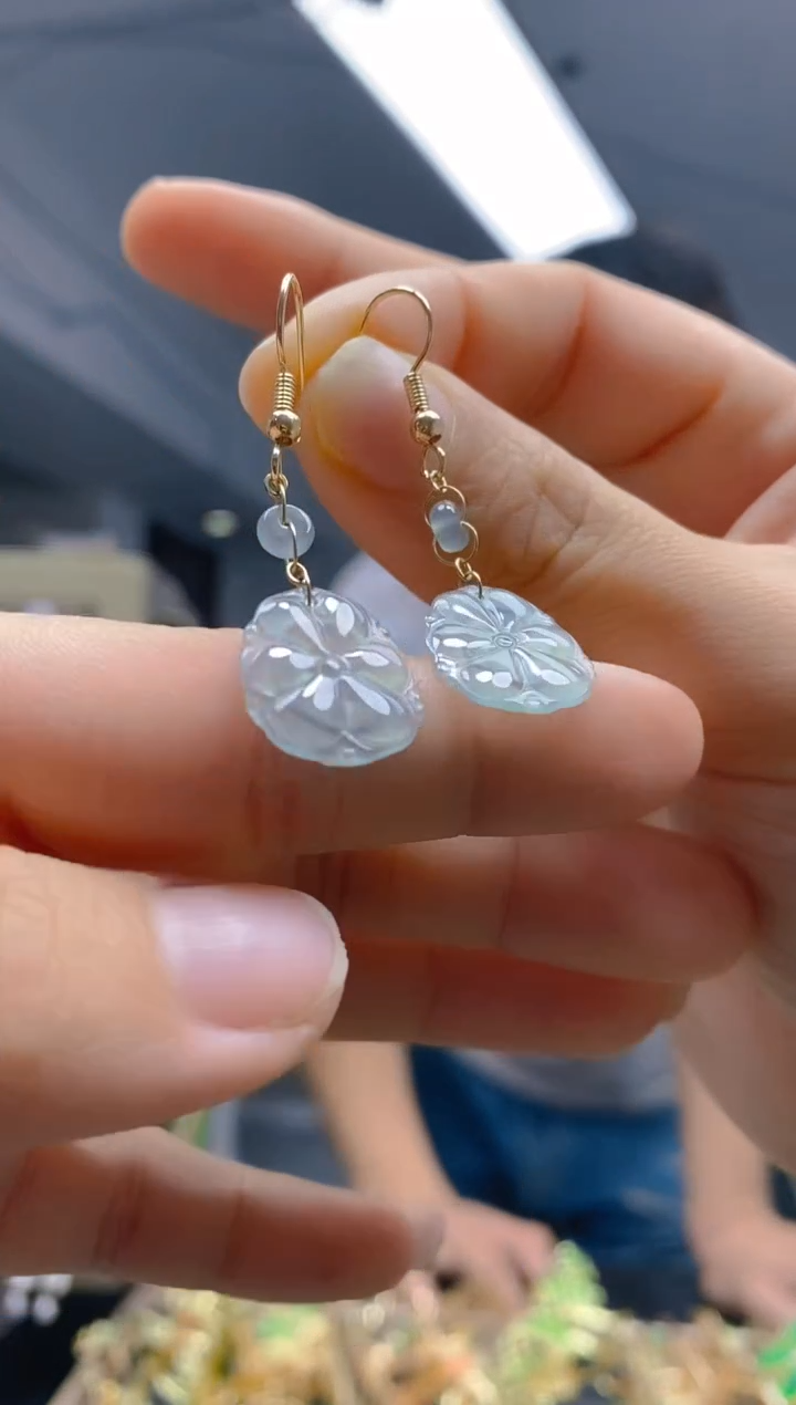 【闪购商品】翡翠耳饰合金0210翡翠耳钩