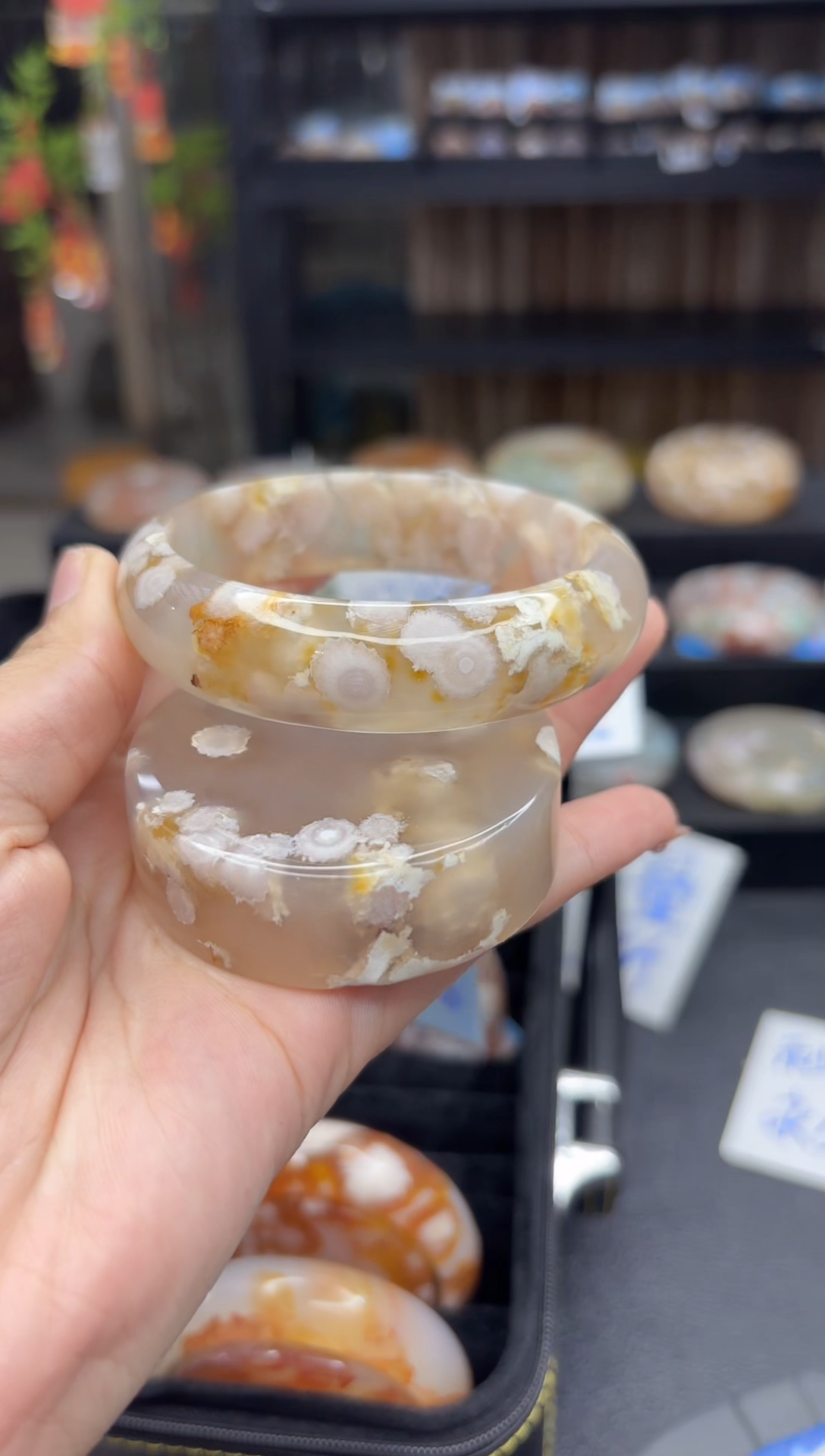 【闪购商品】石英质玉手镯未镶嵌959（60圈赠送镯心）