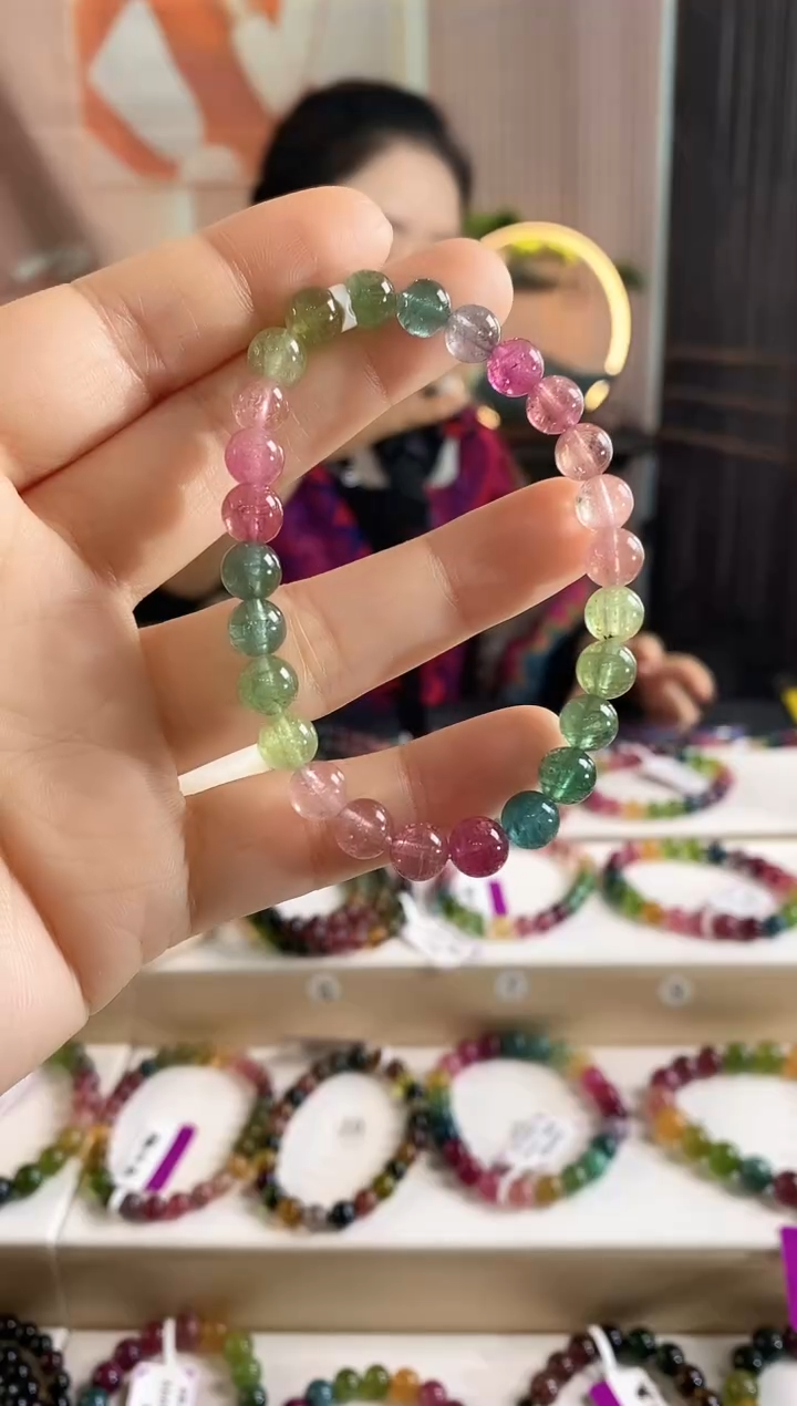 未镶嵌手链碧玺G2425单圈颜色微差发1