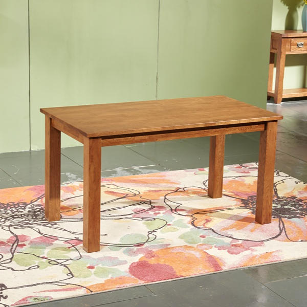 140*75*75cm挪威实木餐桌家用桌子办公桌学习桌写字柞木（中国橡木