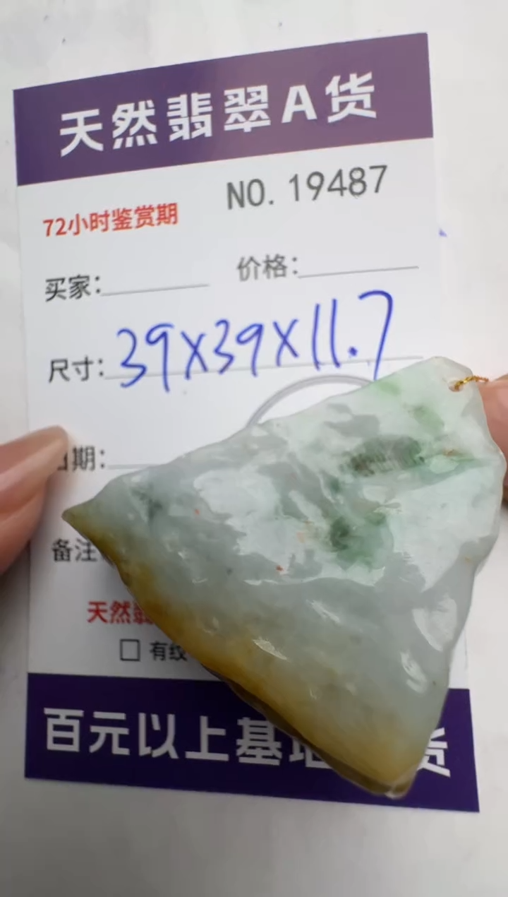 【闪购商品】翡翠颈饰未镶嵌翡翠19487