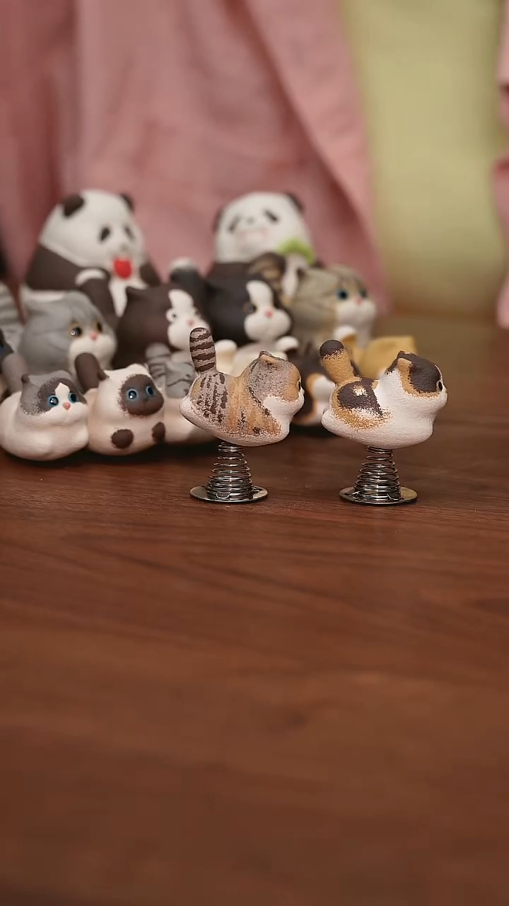 紫砂茶宠猫猫猫猫两只车载