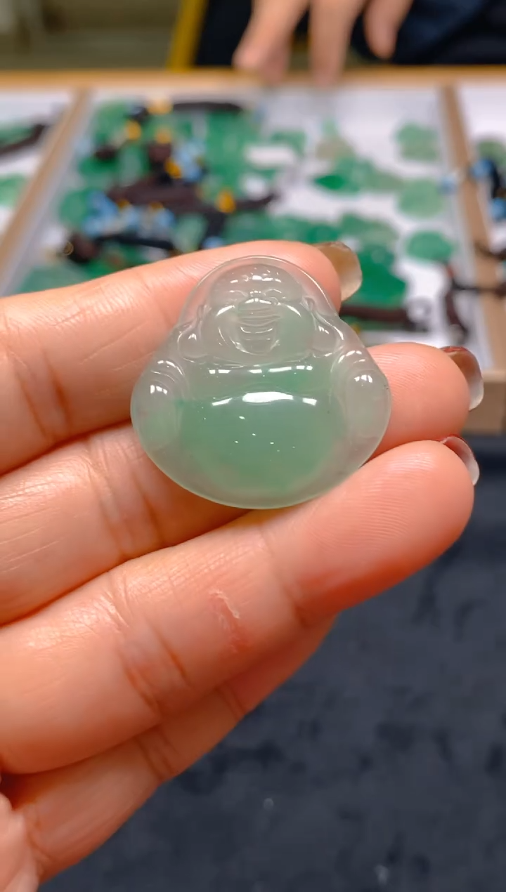 【闪购商品】石英质玉颈饰未镶嵌冰美人非洲翠013