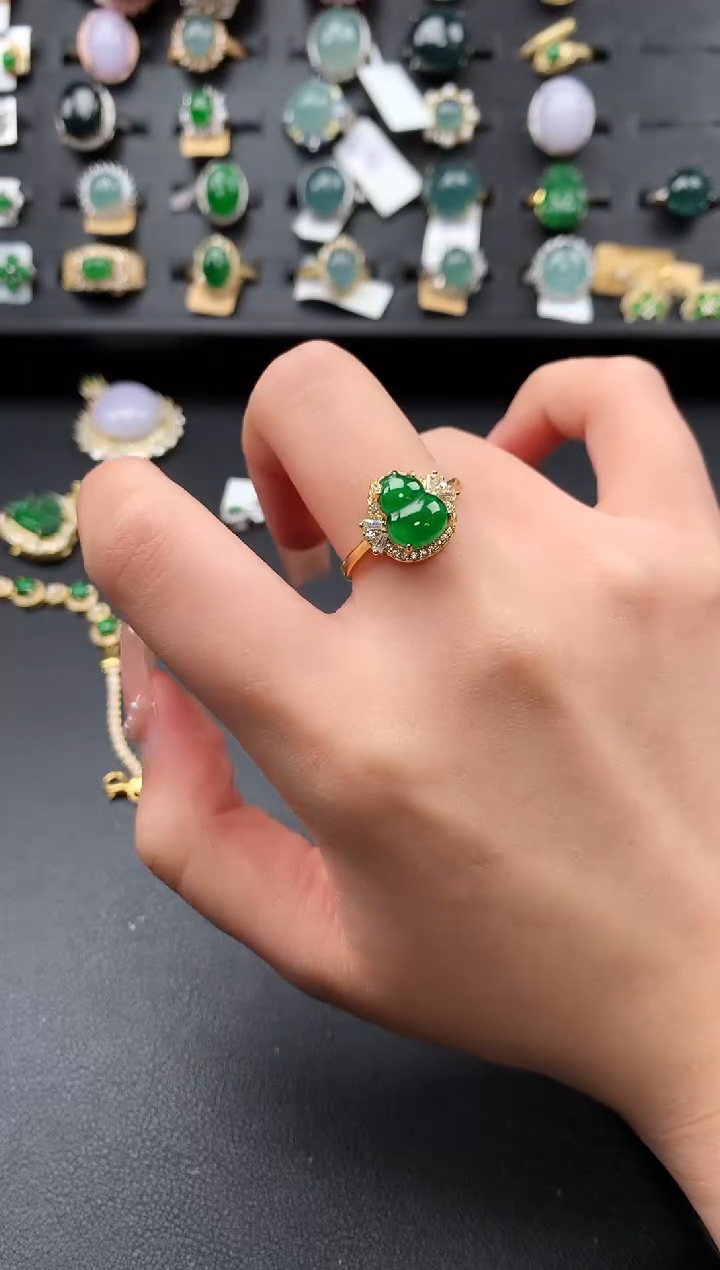 【闪购商品】翡翠戒指银S925镶嵌561231412