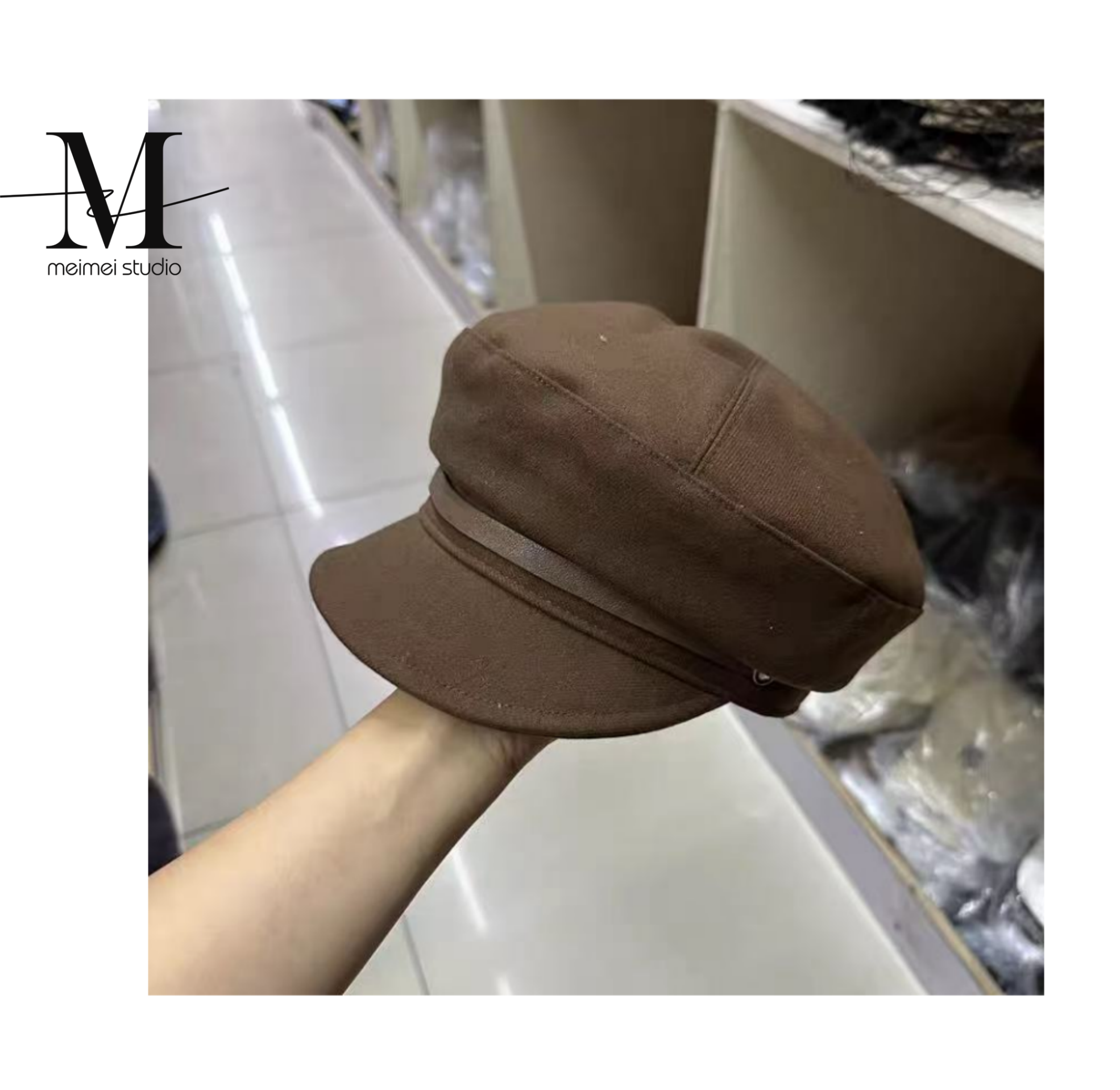  【MEIMEI STUDIO】新款主播自留洋气毛呢帽30970120              