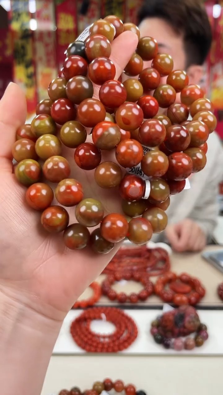 未镶嵌包浆大山包手串13+南红玛瑙（多样式发其一）