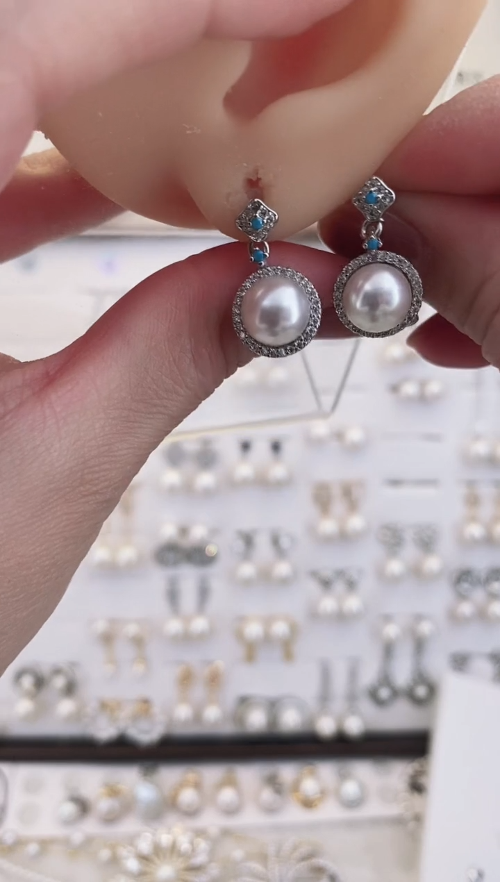 合金耳饰淡水珍珠105