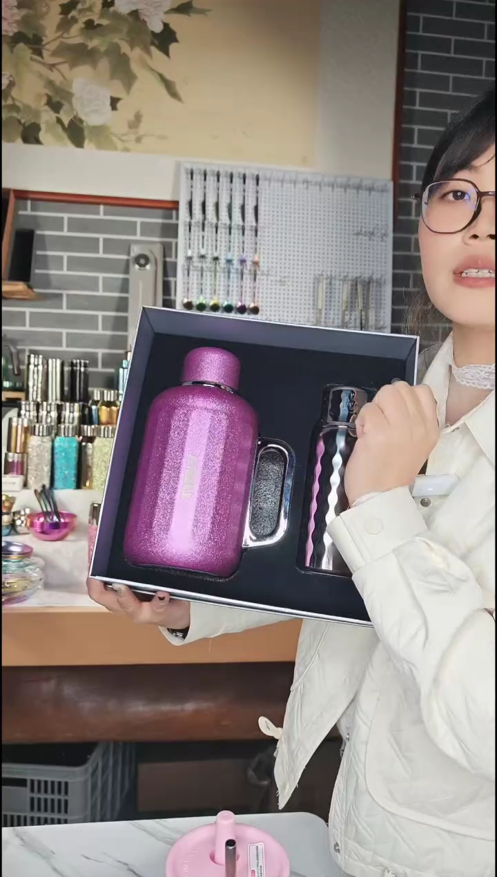 钛合金内钛外钢杯壶套装