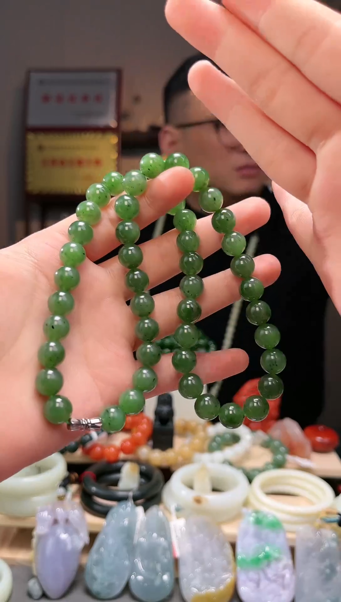 颈饰未镶嵌和田玉项链9+