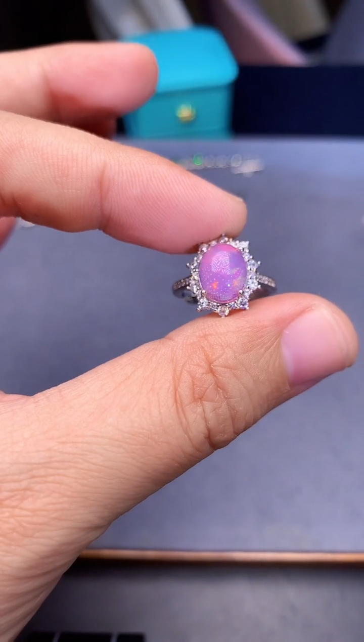 【闪购商品】欧泊戒指银S925镶嵌..........