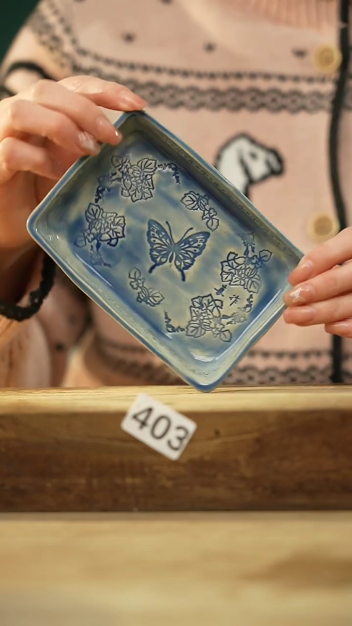 【闪购商品】瓷片设计师手作款 刻绘喜作