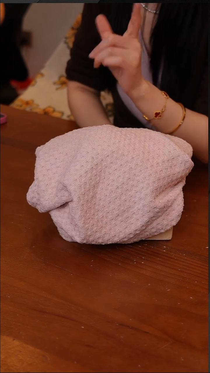 陶96-美国AQUIS四代FlipmWaffle干发帽30x74cm粉色