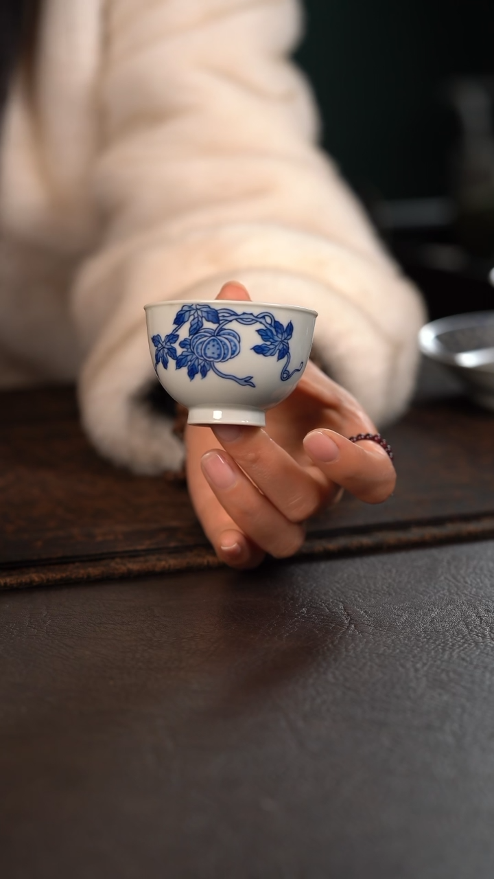 【闪购商品】杯HLX陶瓷折枝南瓜小鸡心杯
