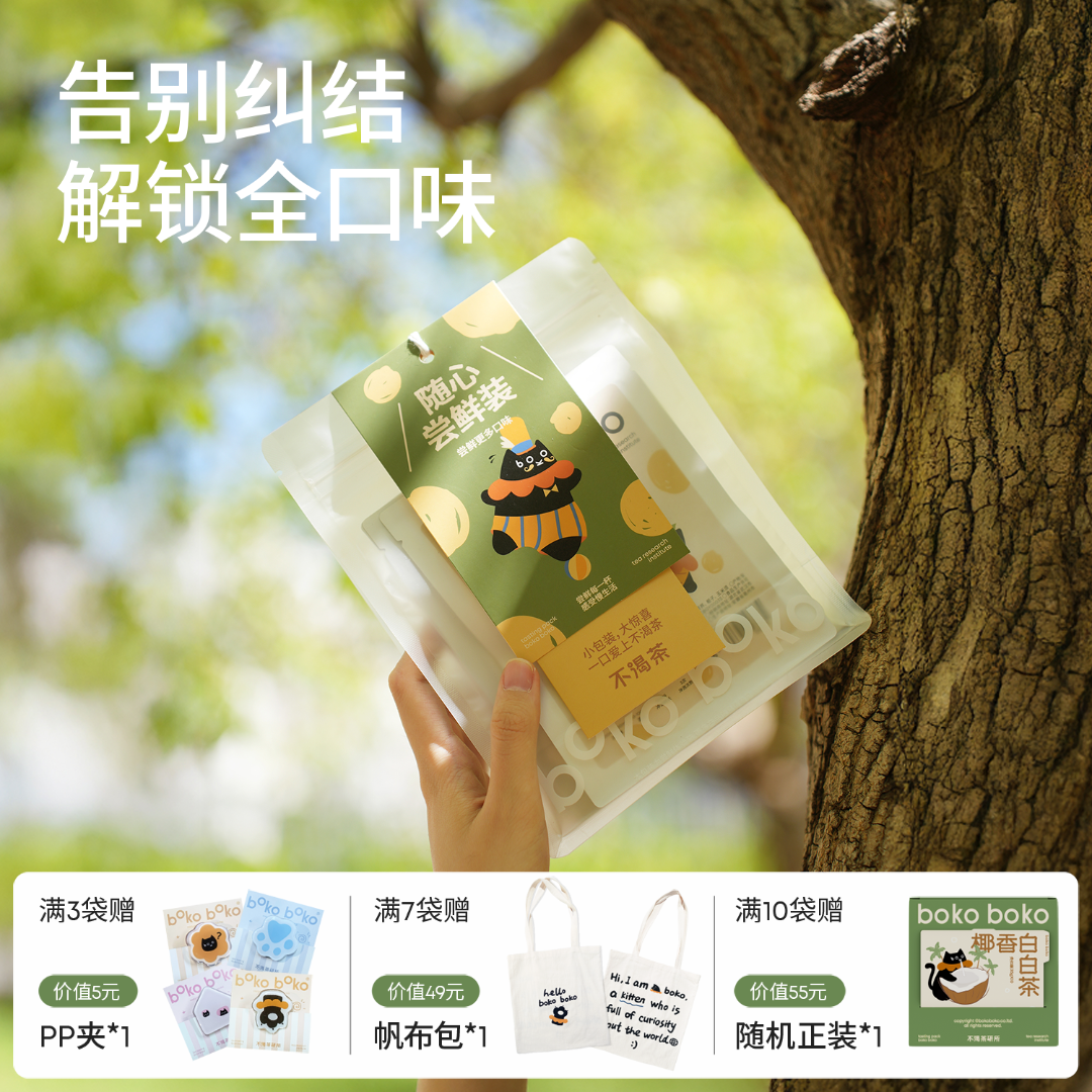 boko不渴茶尝鲜装养生茶包办公室女生茶包花茶冷热泡花果茶送周边