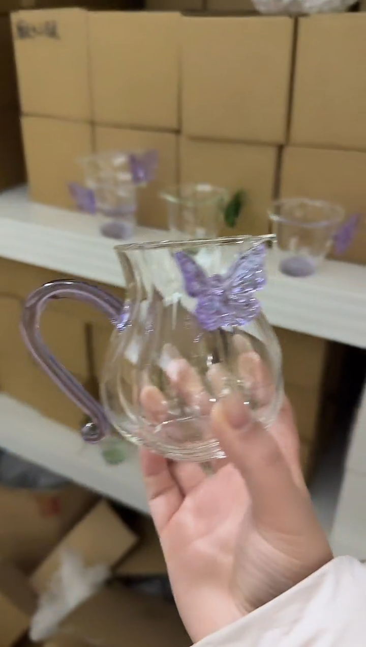 紫色蝴蝶洛神公道杯