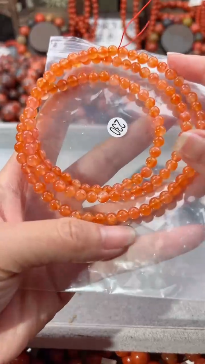 南红玛瑙未镶嵌手串5+