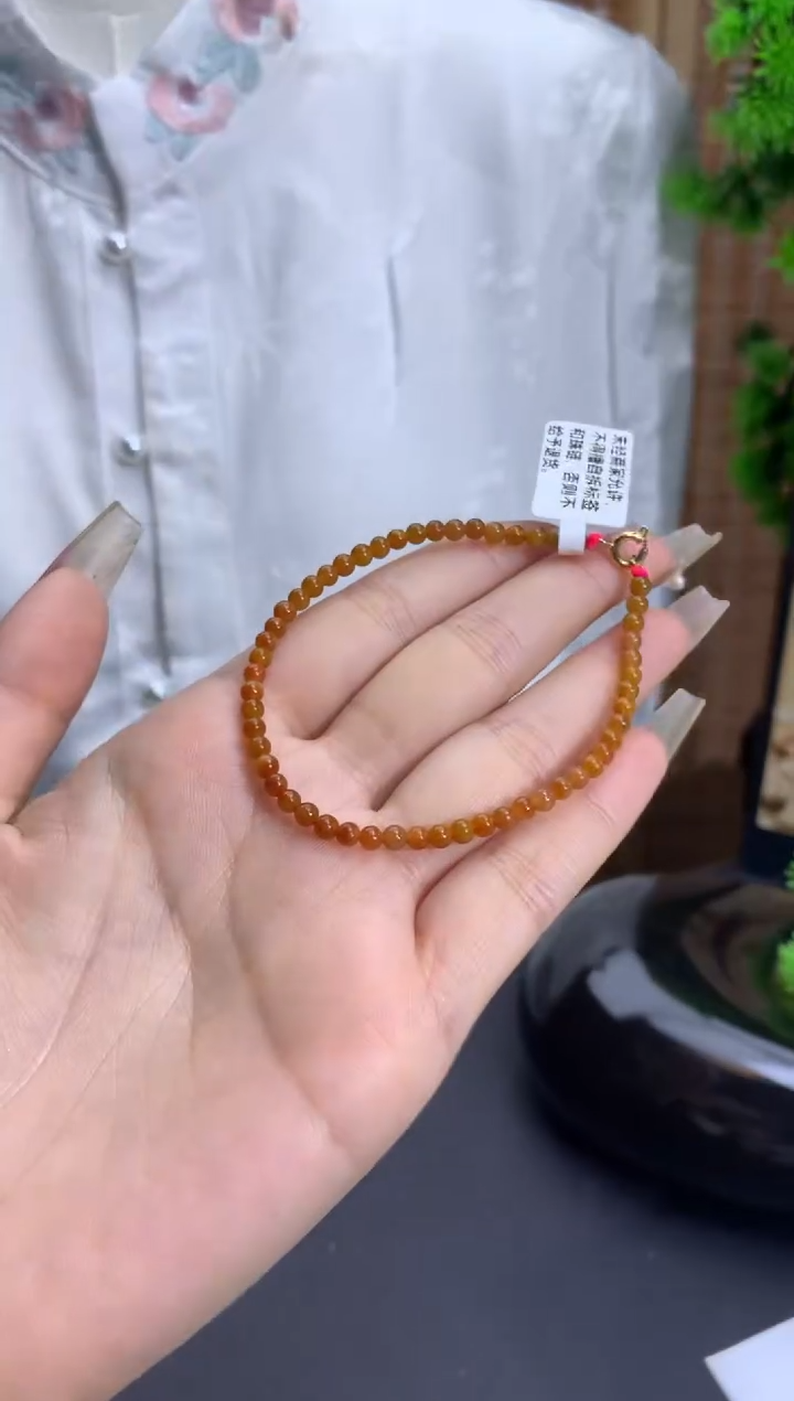 【闪购商品】翡翠手链未镶嵌卡3.5mm