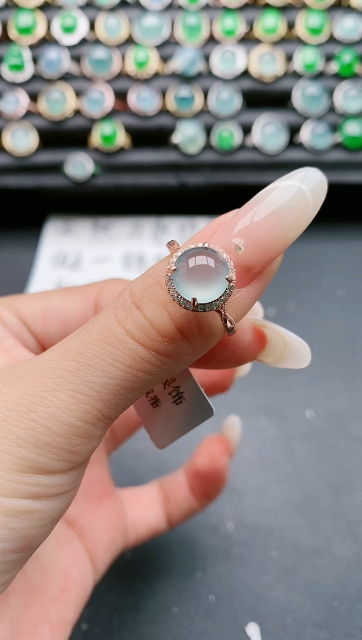 【闪购商品】翡翠戒指银S925镶嵌111111