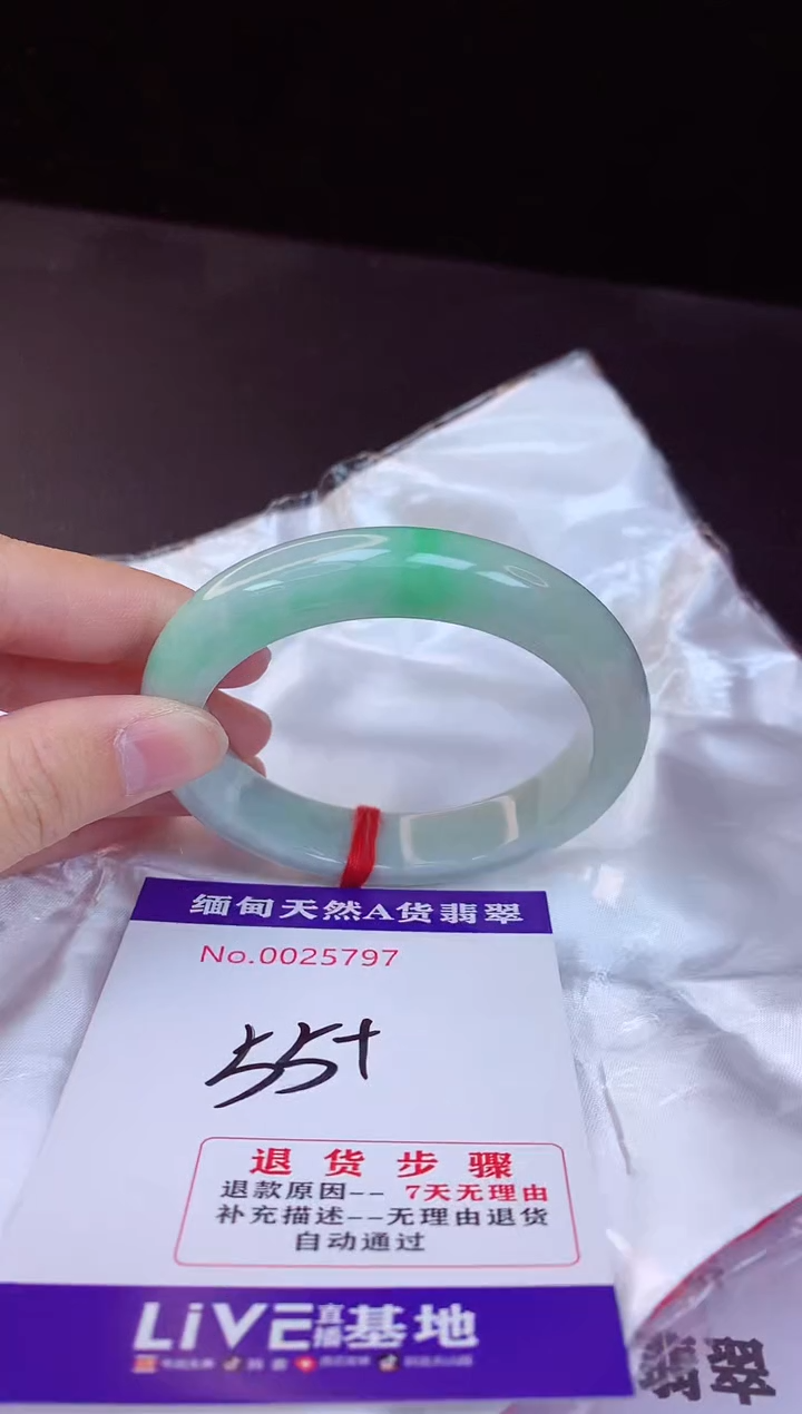 【闪购商品】翡翠手镯未镶嵌55+             