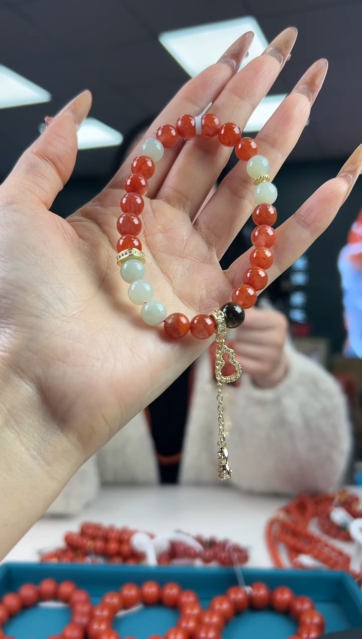 未镶嵌珠串南红玛瑙12.25-8mm（多样发其一）2509961099