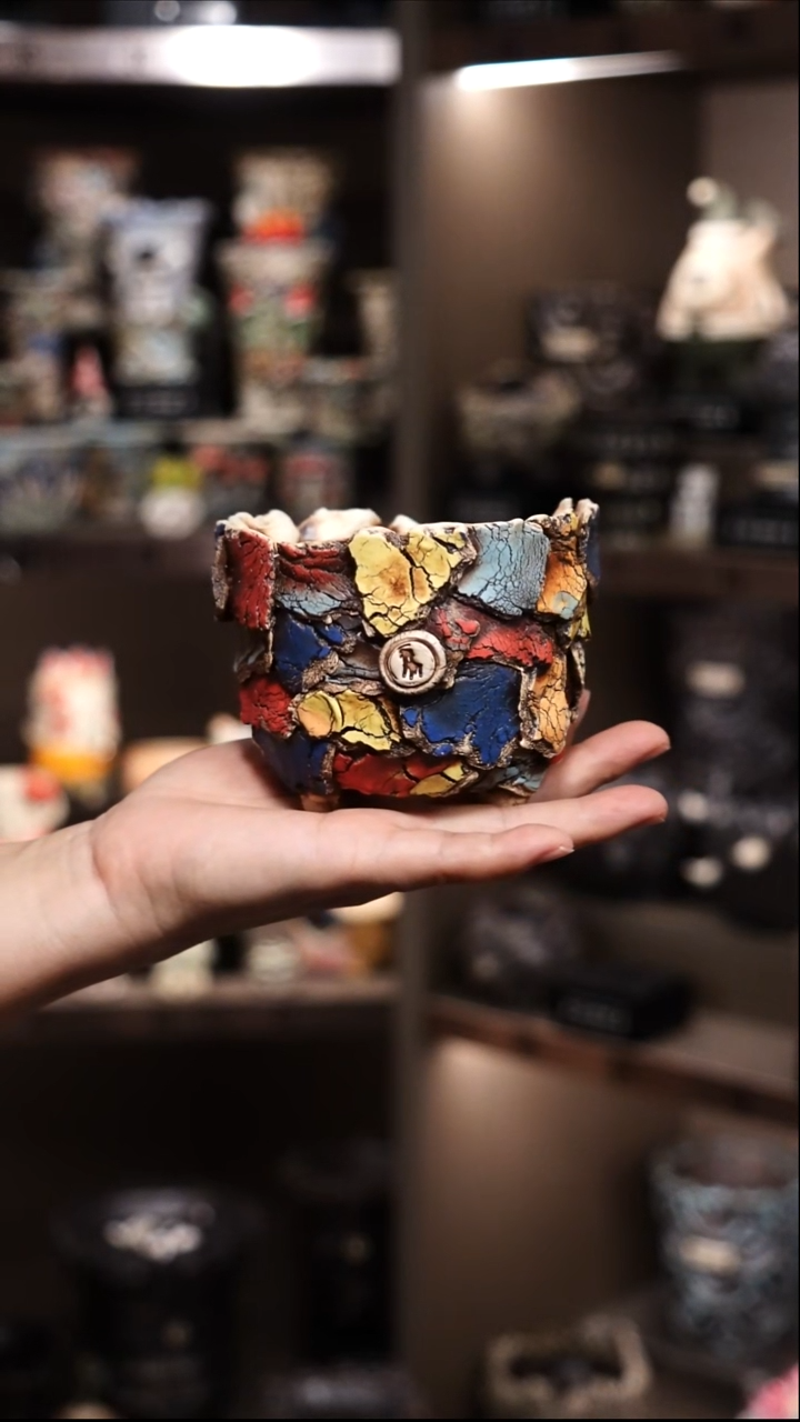 旧*泰国进口手工花盆个性创意花盆